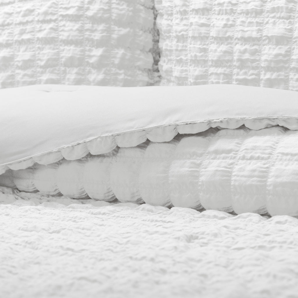 Seersucker Box Textured Down-Alternative Comforter Set