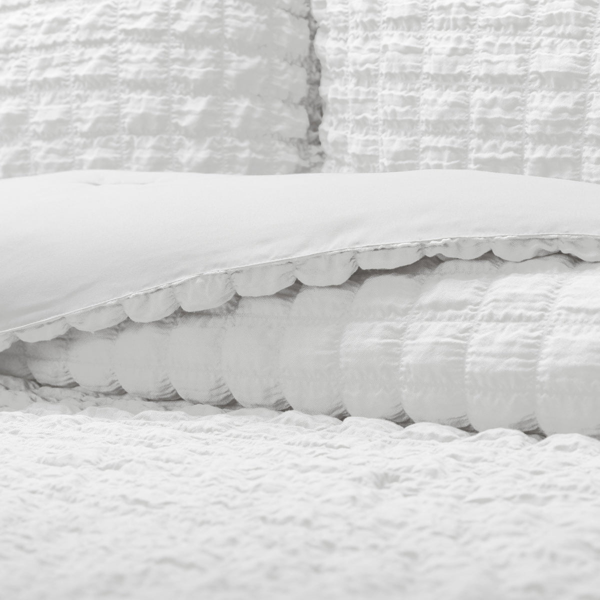 Seersucker Box Textured Down-Alternative Comforter Set