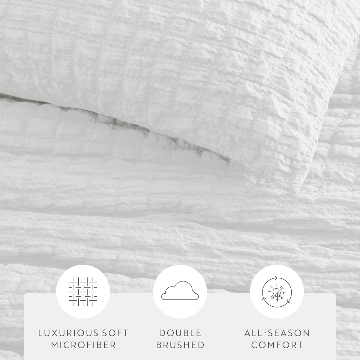 Seersucker Box Textured Down-Alternative Comforter Set