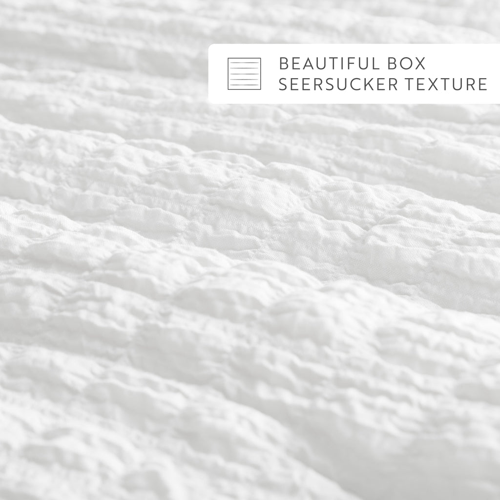 Seersucker Box Textured Down-Alternative Comforter Set
