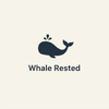 Whale Rested Logo - clean whale, sleeping e's